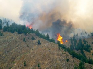 Fire above Hailey 